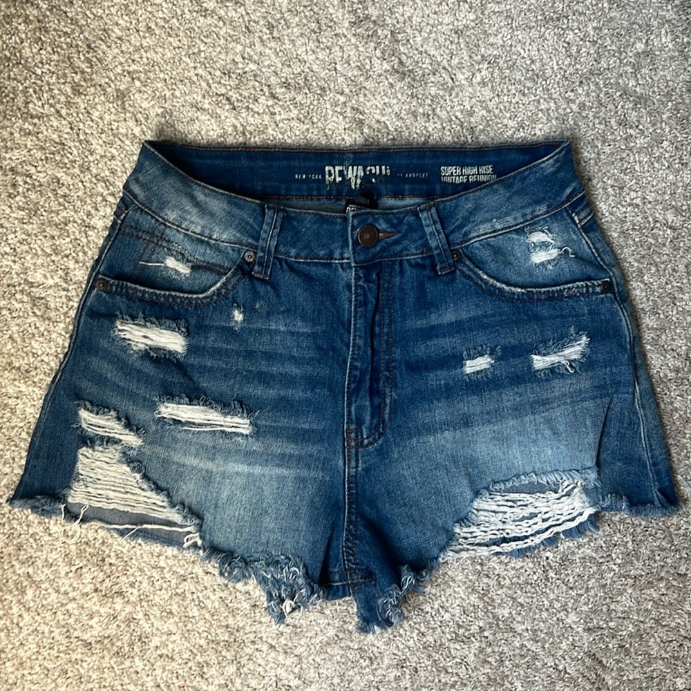 Rewash distressed washed jeans sz 9